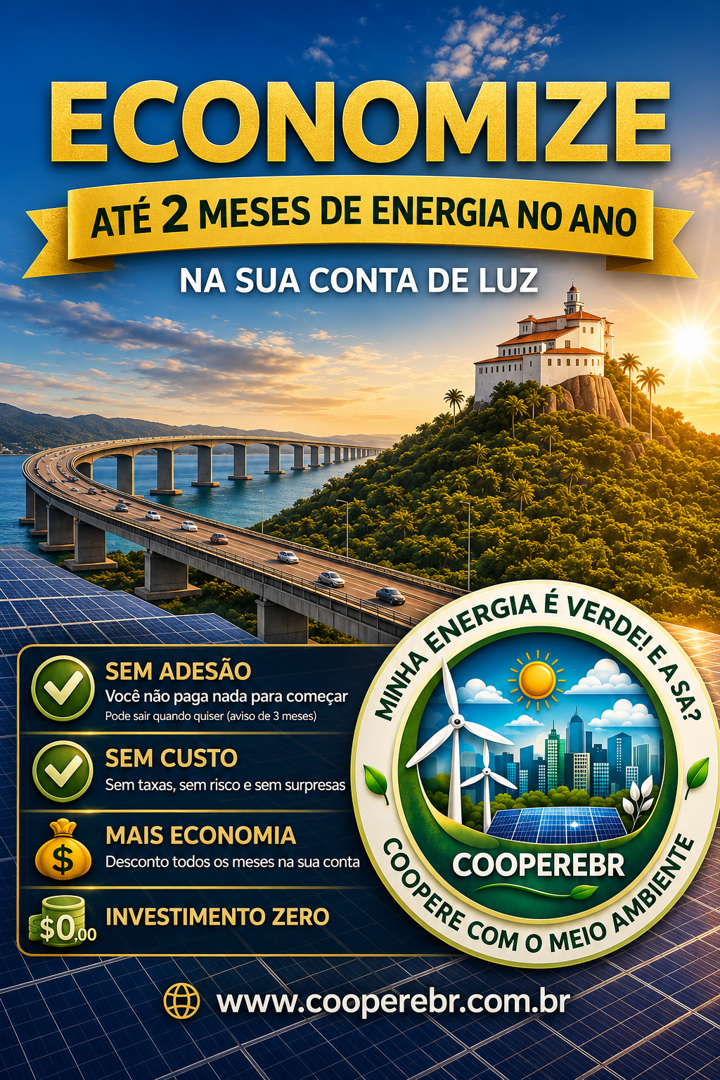 Por que escolher nossa solução — energia solar COOPERE-BR